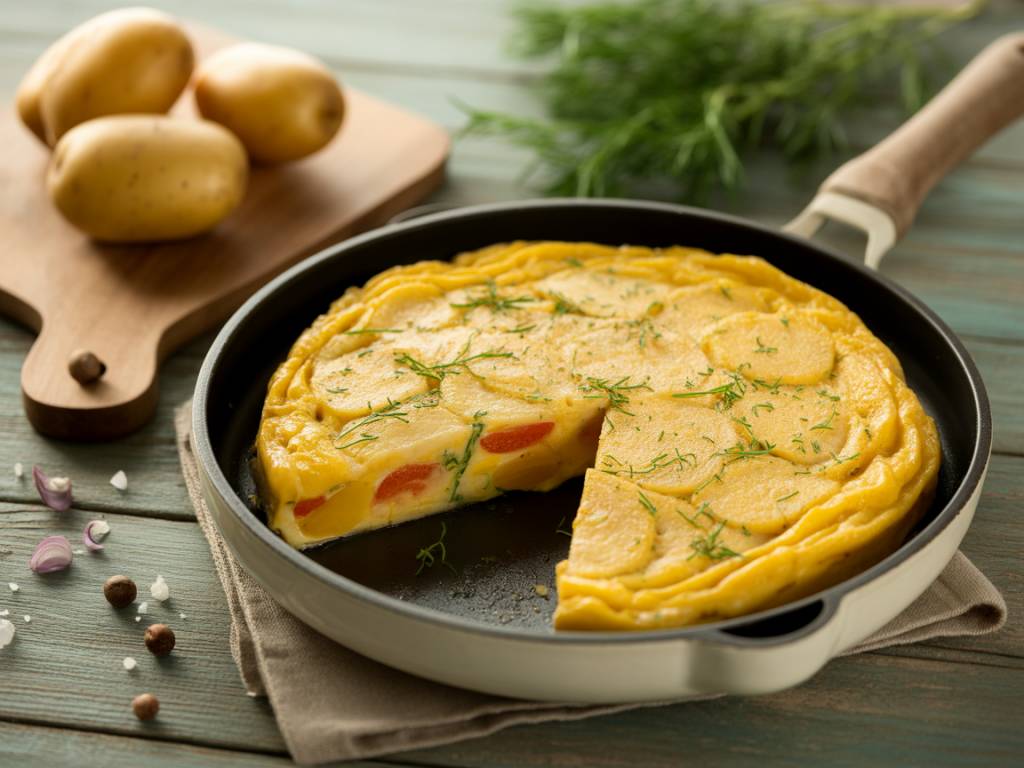 Tortilla de patatas en freidora de aire Cecotec: más ligera y deliciosa
